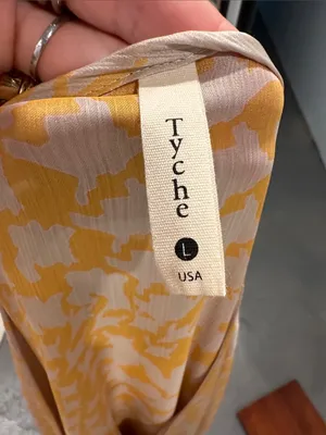 Tyche Yellow and Cream Printed Top thumbnail 6