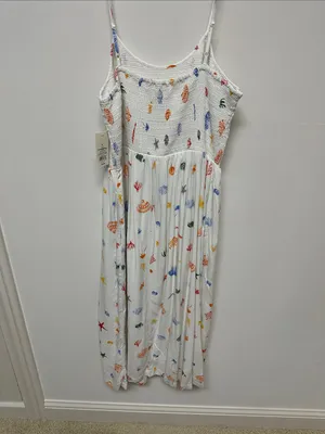 NWT a new day Off White Maxi Dress with Colorful Sea Life Print size XXL thumbnail 8