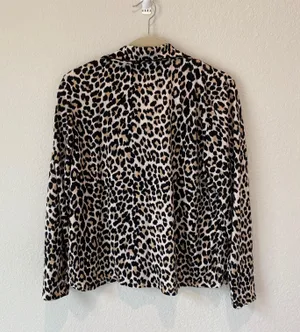 Kate Spade Animal Print Pajama Top Size Large thumbnail 5