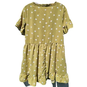 Entro‎ Polka Ruffle Short Dress Yellow Small thumbnail 4