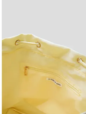 NWT Year of Ours Soft Pale Yellow Drawstring Backpack thumbnail 5