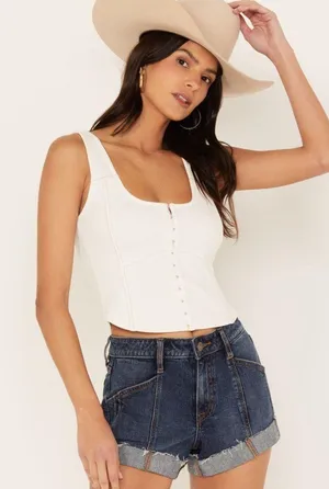 Shyanne Corset White Top thumbnail 1
