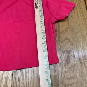 Zara Womens Pink Square Neck Short Sleeve Crop Top Tee‎ T-Shirt Size Large thumbnail 3