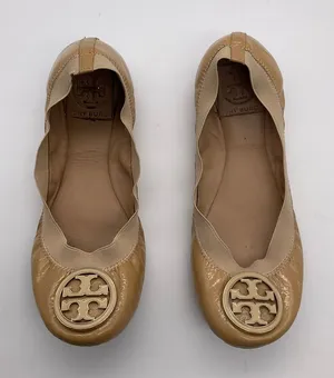 Tory Burch Creamy Beige Leather Ballet Flats‎ thumbnail 1