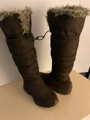 Cougar women Brown Tall non fur suede waterproof attract boots US 7 thumbnail 1