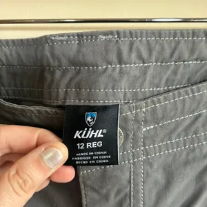 Kuhl gray heathered pants straight leg women's size 12 regular comfort nylon thumbnail 4