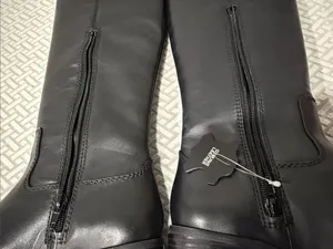 INC International Concepts Womens Fawne Tall Leather Boot Black 7.5 thumbnail 8