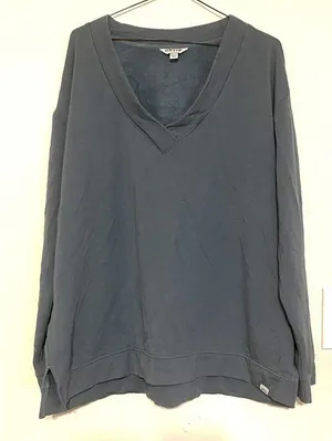 Women's Orvis Classic Collection Royal Blue Fleece V-Neck Sweatshirt‎ Size XL thumbnail 1