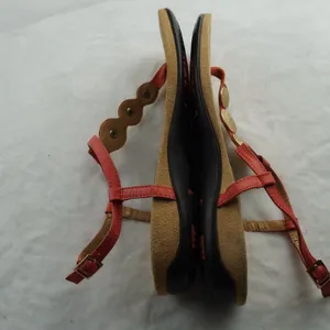Vionic‎ Coral Red Gold Medallion T-Strap Sandals Orthotic Size 8 thumbnail 7