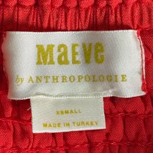 Maeve Anthropologie Strapless Red Lace Dress Size XS‎ EUC thumbnail 6