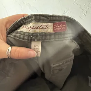 Aeropostale Vintage Y2k Cargo Pants Green Utility Pockets Straight 5/6‎ Low Rise thumbnail 10