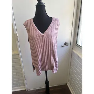 Free People FP Beach Veda‎ Ribbed Sweater Vest Small boho oversized layered thumbnail 2