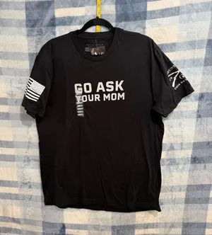 Grunt Style Go Ask Your Mom Men's Graphic T-Shirt Black XL thumbnail 1