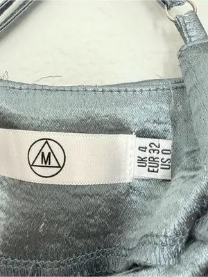 Missguided Silver Satin Mini Slip Dress thumbnail 3