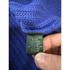 Lauren Ralph Lauren Women’s Large‎ Knit Cotton Crewneck Sweater Blue Office City thumbnail 9