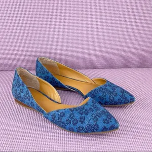 Tommy Hilfiger Naria 3 Floral Denim D'Orsay Ballet Flats Blue 6‎ thumbnail 2