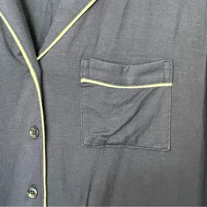 NWT Nordstrom Rack Tranquility Pajama Top in Navy Peacoat Buttons Size Small thumbnail 4