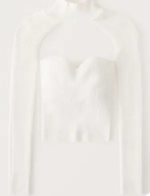 Abercrombie Sweetheart Tube Top and Shrug Sweater Set thumbnail 2