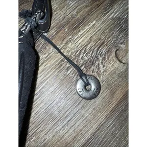 The Sak Boho Hippie‎ Black Leather Equestrian Western Shoulder Hobo Y2K Bag thumbnail 8