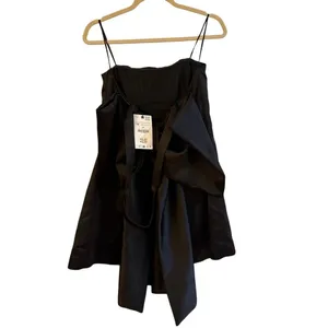 NWT Zara Big Bow Voluminous Satin Dress Sz. M thumbnail 7