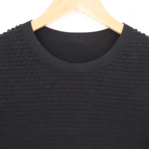 COS Textured Bubble Knit Sweater Womens Size M Black Minimalist‎ Cotton Pullover thumbnail 4