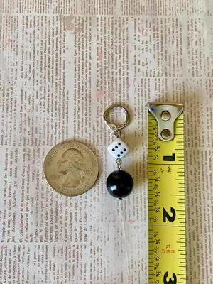 Handmade y2k funky unique dangle earrings 🌀🖤 thumbnail 6