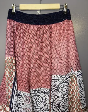 J. Gee Skirt Womens Small Multicolor Floral Boho Peasant Maxi Elastic Waist thumbnail 1