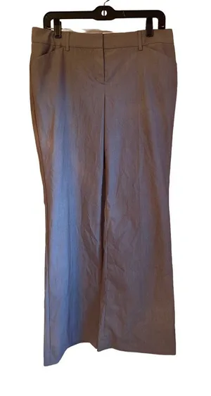 Express Design Studio Editor Womens Dress Pants Size 8 Gray Flat Front Office We thumbnail 1