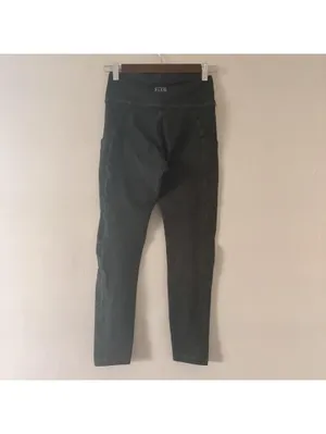 FLEO Dark Green High-Waisted Leggings with Side Pockets - Size Small thumbnail 4