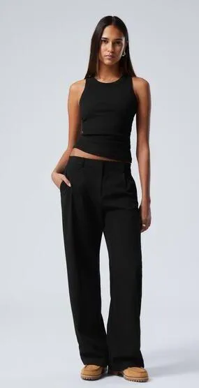 MTWTFSS Weekday 36 Pant relaxed-fit pleated suiting trousers mid-rise 32" Inseam thumbnail 1