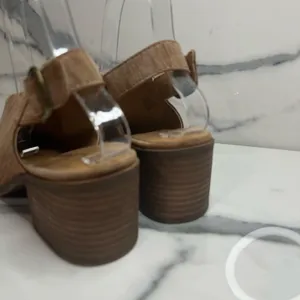 Lucky Brand Wmns Brown Leather Slingback Mule Lideton Bootie Sz 7 Boho Festival thumbnail 4