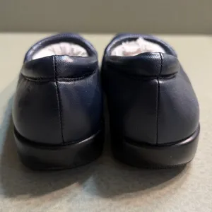 Softwalk Adora Navy Leather Slip On Comfort Clog Shoe with‎ snake embossing B42 thumbnail 10