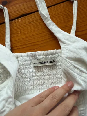 Abercrombie white corset top thumbnail 2