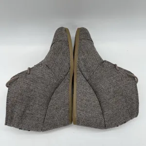 Toms Womens 7.5 Shoes Herringbone Print‎ Desert Ankle Bootie Brown Fabric Wedge thumbnail 8