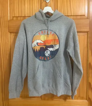 Oregon Coast Size Small Grey Hooded Sweatshirt Gray thumbnail 1