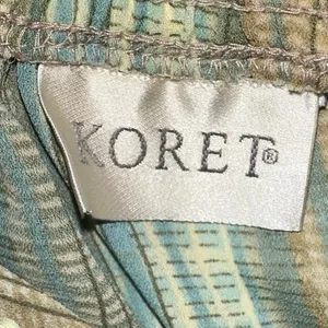 Vintage Koret Seersucker Skirt Large Green‎ Striped Boho Cottagecore Lightweight thumbnail 6