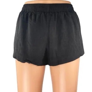 Princess Polly Women's Black Linen Elastic Waist Casual Lounge Shorts Size 4 thumbnail 2