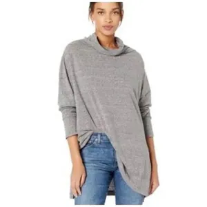 ✨Free People Bella Vista Oversized Sz Medium Tunic Top in Charcoal✨ thumbnail 5