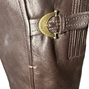 UGG Australia Amberlee Espresso Leather Equestrian Style Boots, Size 9.5 thumbnail 8