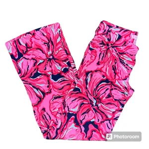 Lilly Pulitzer Georgia May Mid-Rise Palazzo Pants in Bright Flirty Navy thumbnail 3
