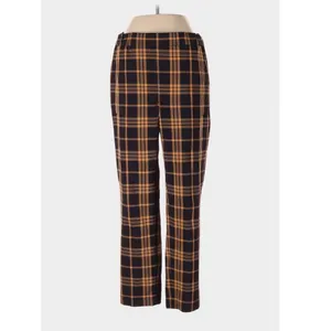 Wilfred Darontal Yellow Brown Plaid Trousers Straight Leg Size 2 Academia Preppy thumbnail 2