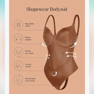 Popilush Leather Corset Bodysuit for Women Shape-wear Corset thumbnail 6