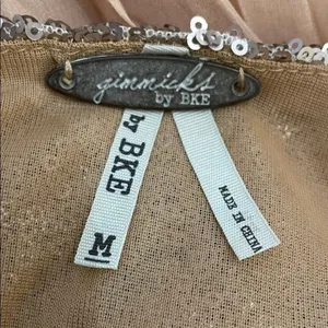 Gimmicks by BKE Sequin Babydoll Tank Top M Brown Ombre Boho Fairy Whimsigoth thumbnail 3