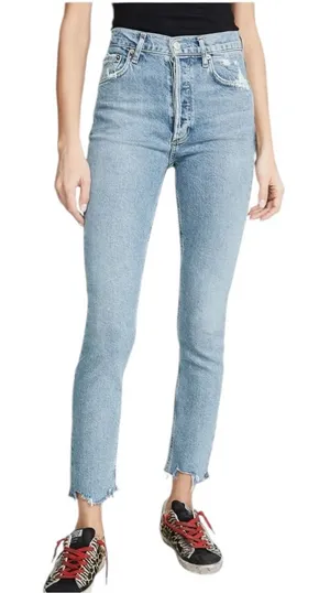 Agolde Nico High Rise Distressed Skinny Ankle Jeans Women’s size 31 thumbnail 1