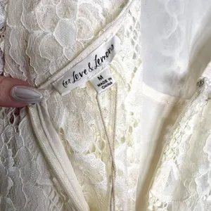 For Love and Lemons Marilyn Midi Dress in Ivory Size Medium NWT thumbnail 9
