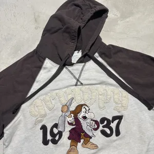 Walt Disney World Grumpy Unisex Size Small Cotton Blend Brown Hoodie thumbnail 2