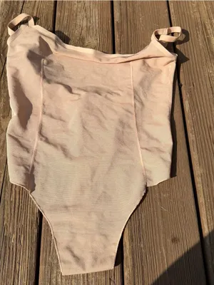 SKIMS Sheer Mesh Bodysuit Nude Blush High Cut Size Large NWT thumbnail 1