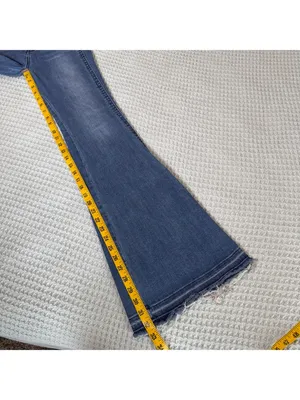 We the Free People Raw Release Hem Flare Jeans Womens 25 Boho Hippie Festival thumbnail 7