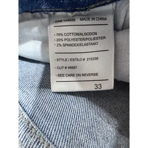 KanCan Women's High Rise Cropped Straight Jeans Raw Hem Denim 33x25 New‎ thumbnail 3