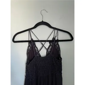 Free People Adella Maxi Slipdress FP One Whimsigoth Romantic Grunge XS Black thumbnail 7
